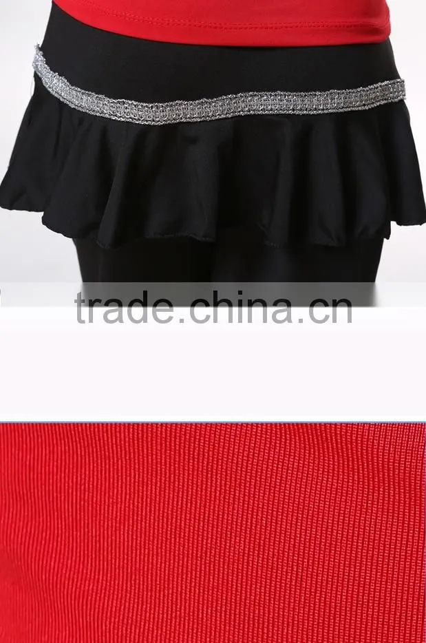 Child Kids Latin Salsa Dance Suit Short Sleeve Dance Costumes For Girls