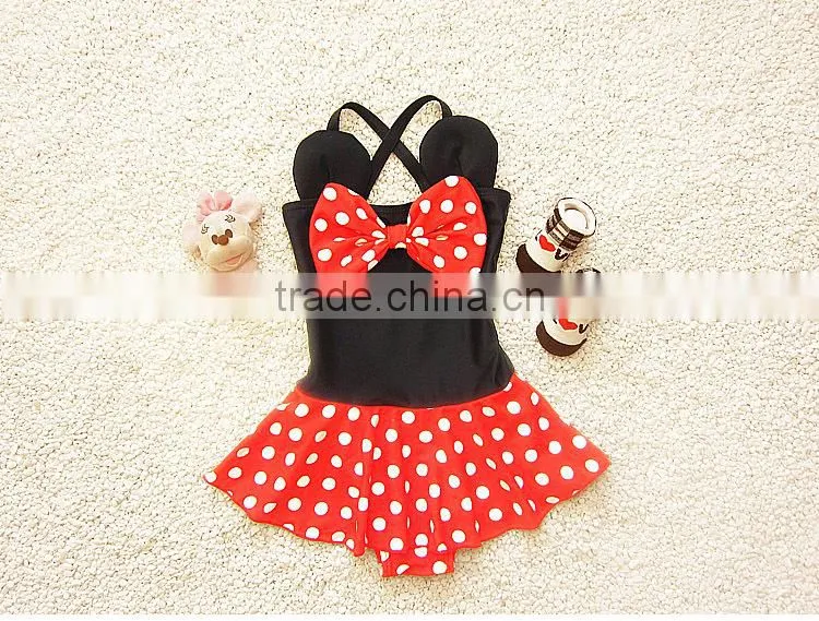 Fashion baby swimwear 1-6 years old kids girls swimsuit one piece