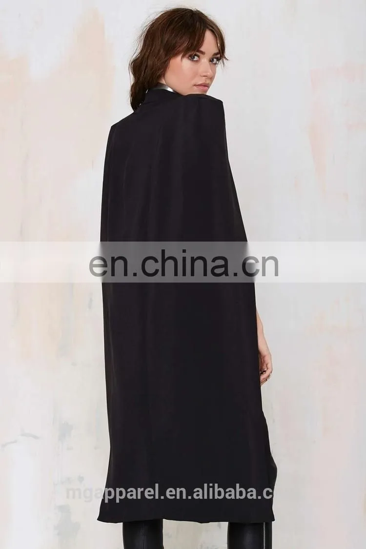 latest fashion jacket black long jacket women blazers and jackers