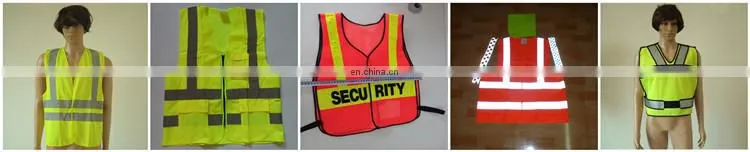Adult Jackets yellow high visibility reflective safety vest