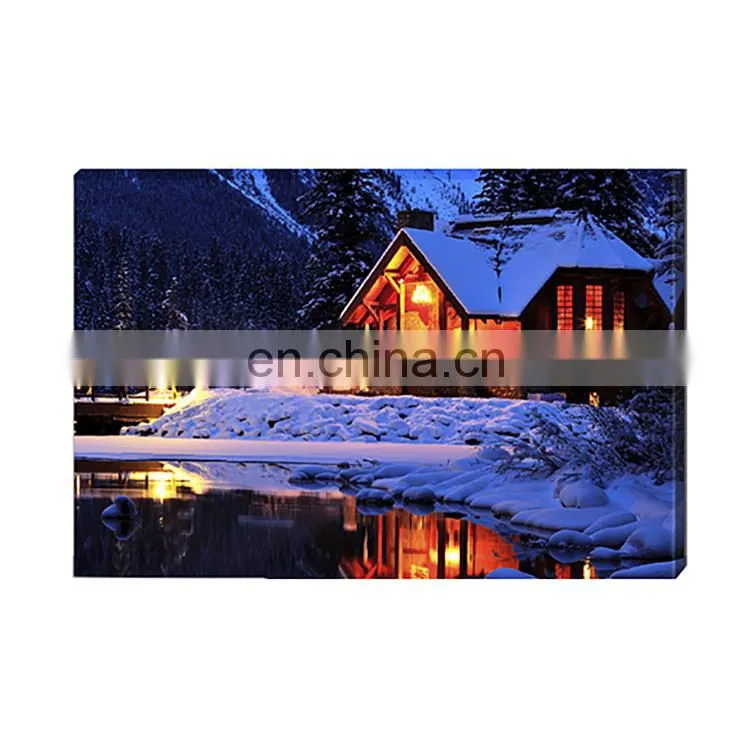 Wholesale golden candle painting canvas oil painting without frame