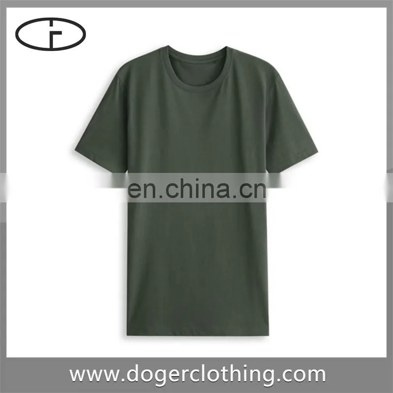 Mens organic cotton tshirts olive color 2016 new design