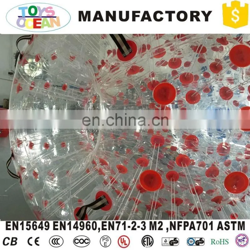 Super quality colorful inflatable human size zorb ball with EN15649
