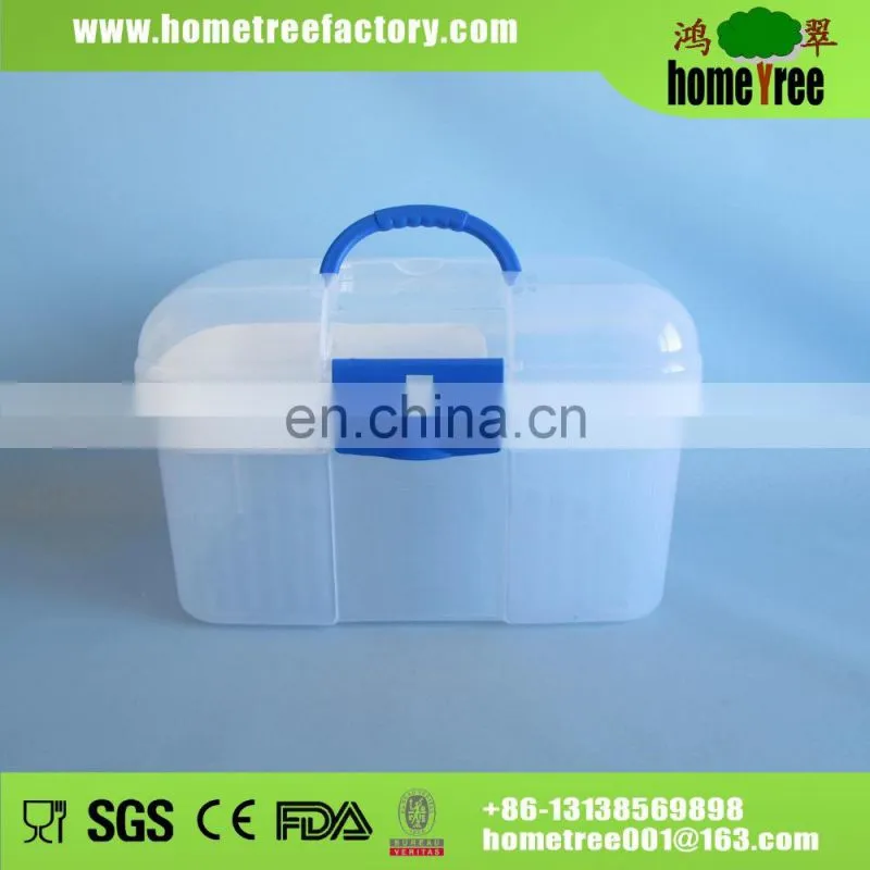 Tidy Convinient Quckily Plastic Multipurpose Storage Box With Dividers And Handle