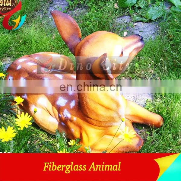 Vivid Fiberglass Outdoor Playground Crane Statue