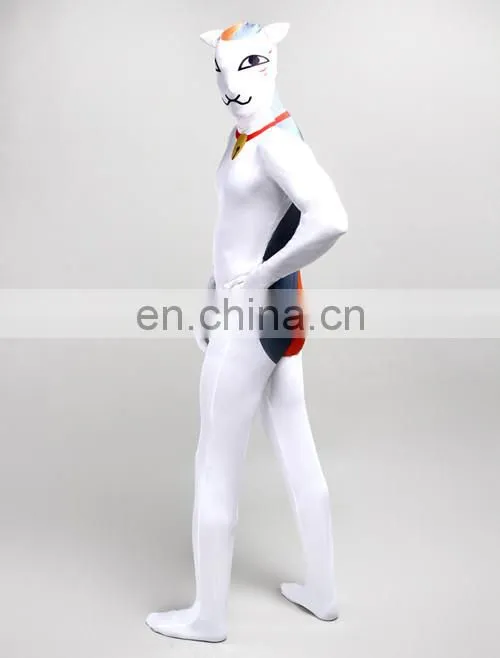 Full Body Tiger Stripes Lycra Zentai Halloween Party Animal Print Cat Costume