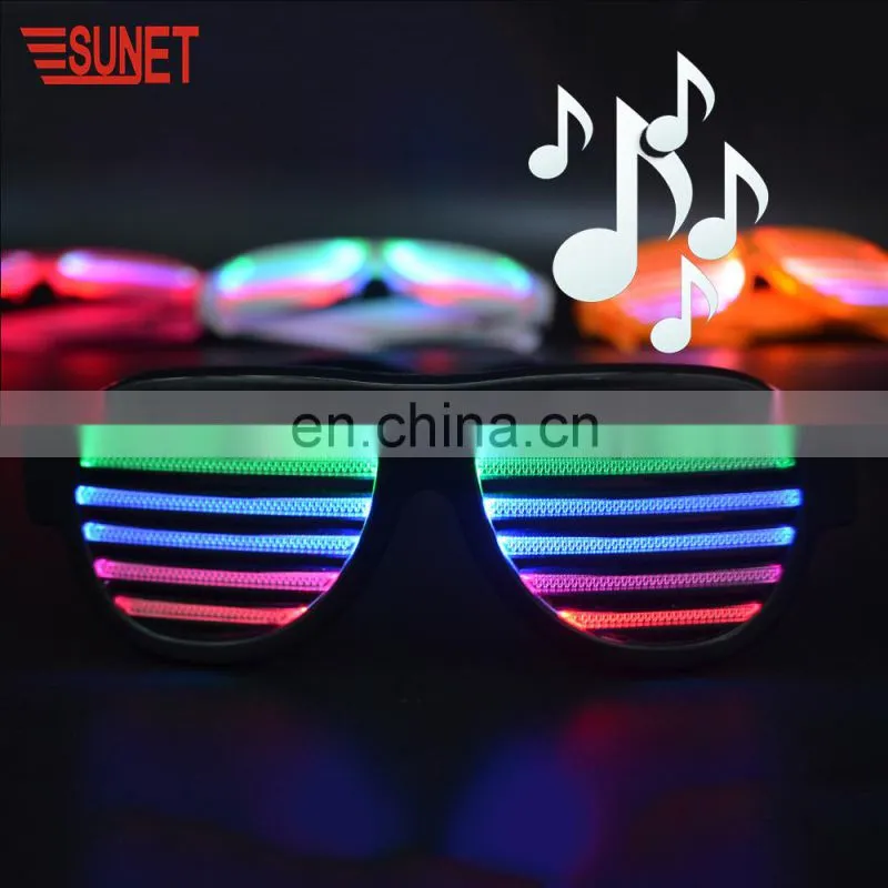 Wedding return gift rechargeable custom logo LED party glasses