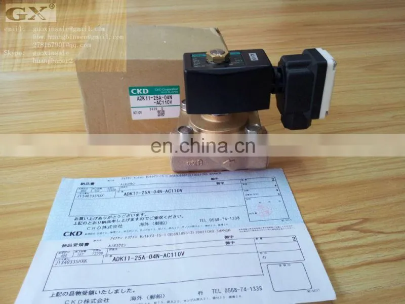 Standard Japan Original CKD Pneumatic Valve 100V AC Solenoid Valve ADK11-25A-04N