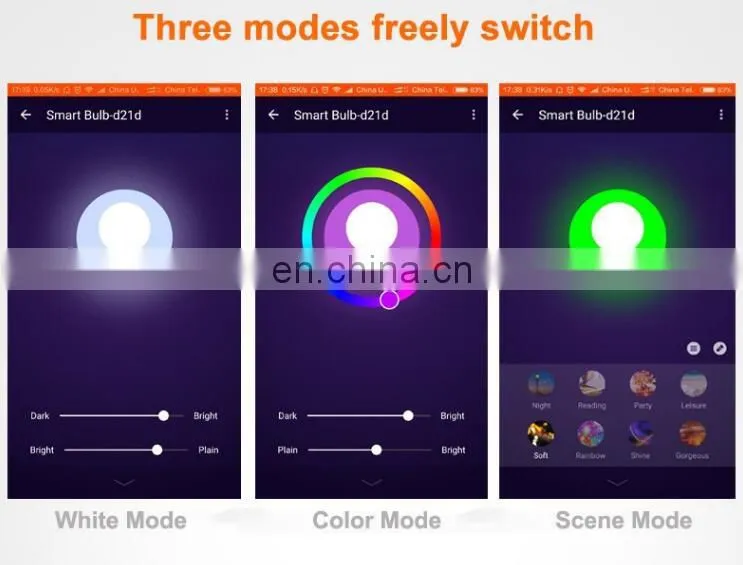 Frankever US/EU standard led wifi light bulb smart home controlled by mobile app
