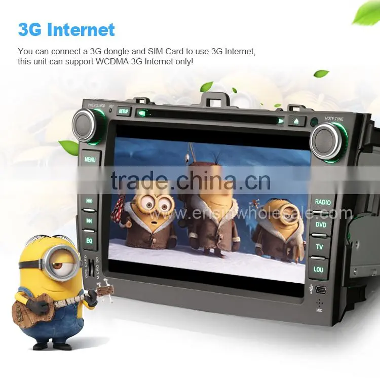 Erisin ES8288M The Newest 8 inch 2 Din Car DVD Player GPS Bluetooth for Toyota