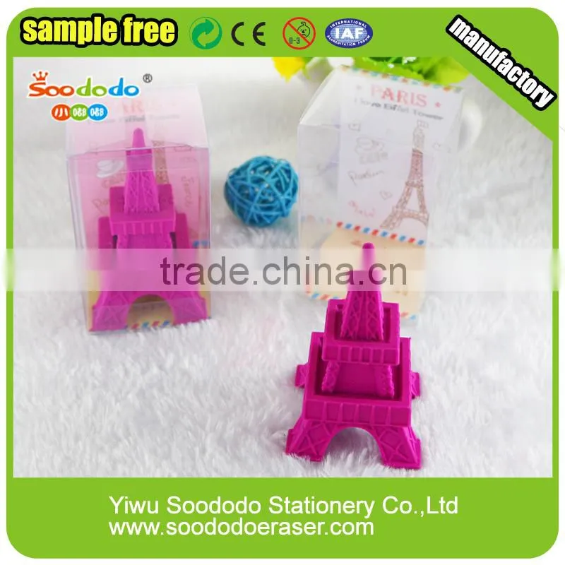 eiffel tower shaped eraser funny target erasers for promotion