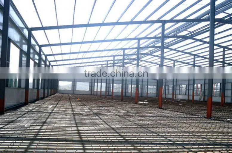 Prefabricated steel structure large span building for factory workshop