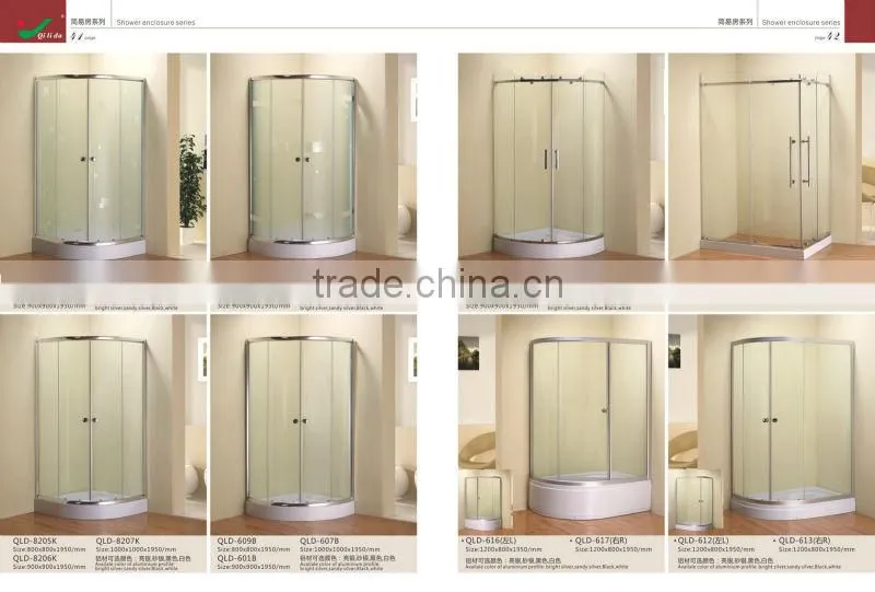 2014 classic ABS acrylic 4/5/6mm sliding shower enclosure
