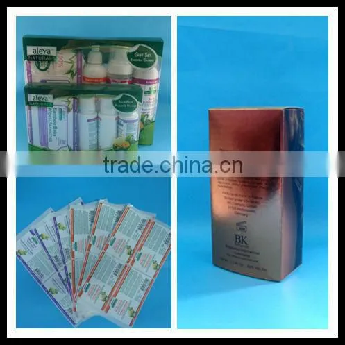 PP cosmetic label,plastic clear label for natural cosmetic