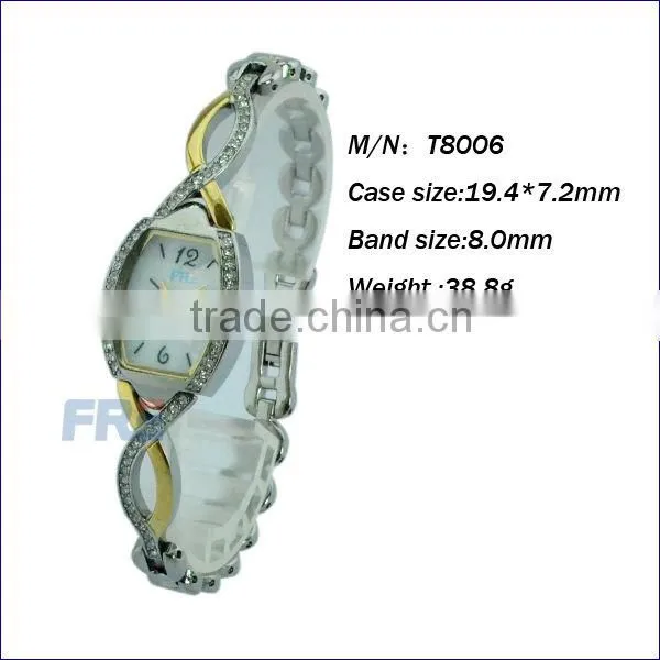 T8006 #crystals fancy ladies watches copper colored