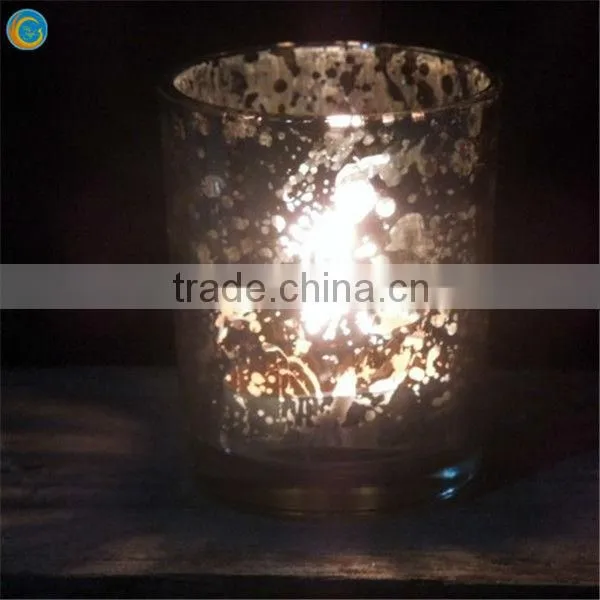 crackle glass hurricane,cheap wedding centerpieces,colored glass stemware