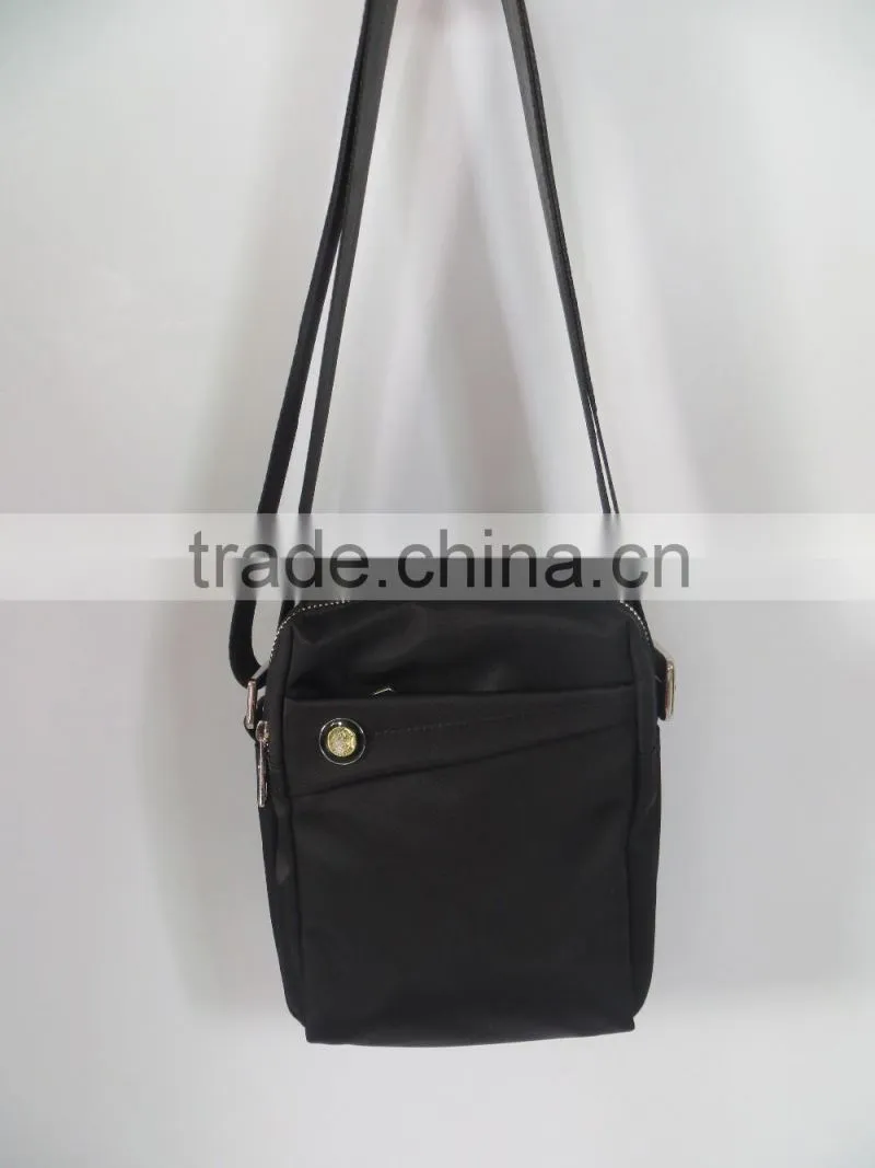 2016 high quality plain design men small black shoulder bags
