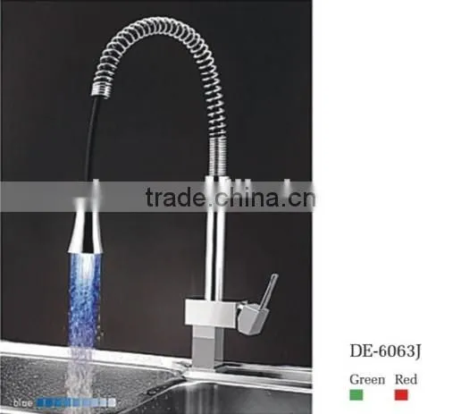 New Design Three Colors LED Kitchen Faucet DE6063J