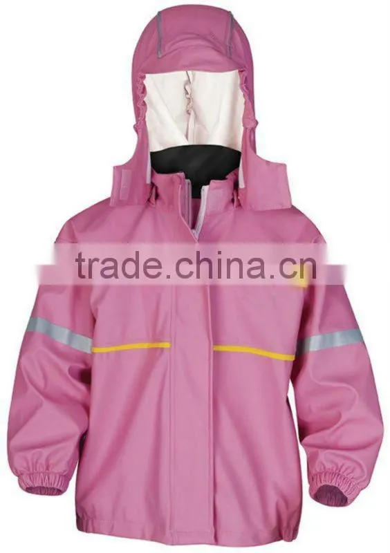 Fashion Waterproof Ladies PU Raincoat Jacket
