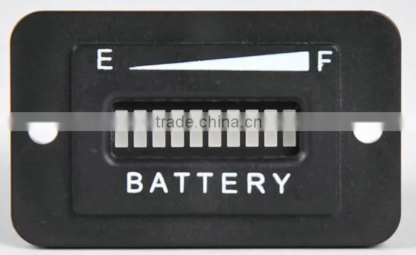 Rectangle 12V-24V LED Digital Battery State Charge Indicator Meter gauge