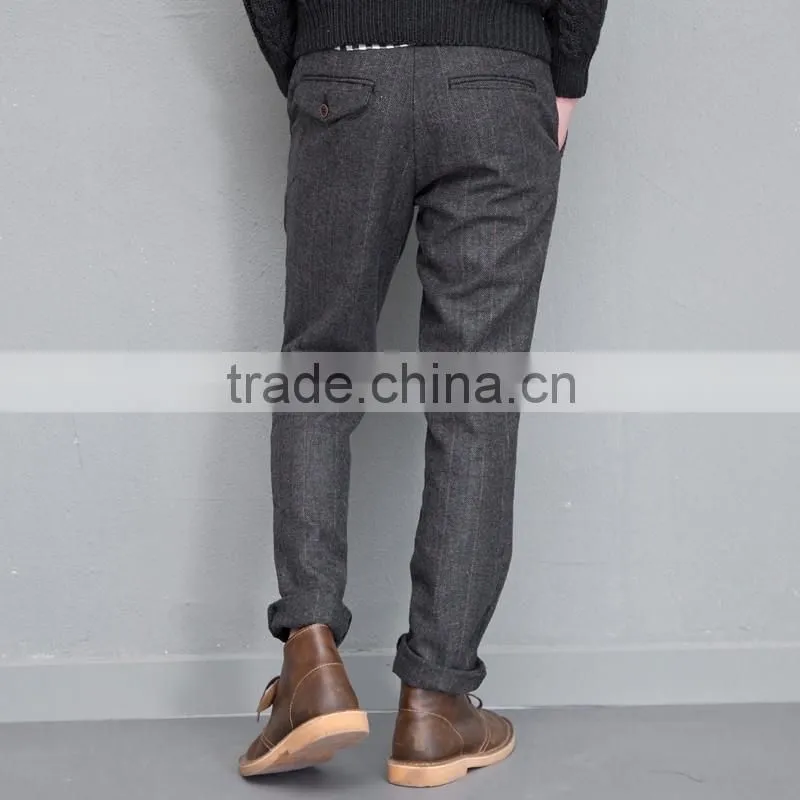 Vintage grid men's casual pants