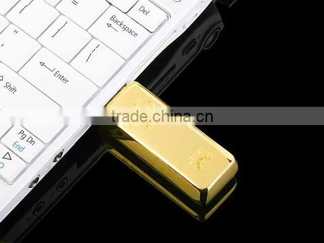 Metal gold usb bar flash drive laser printing