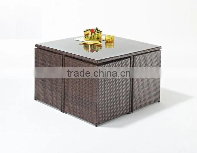 Patio Rattan Furniture Table And Chair Sets Garden Outdoor Rattan Wicker Balcony Furniture Set