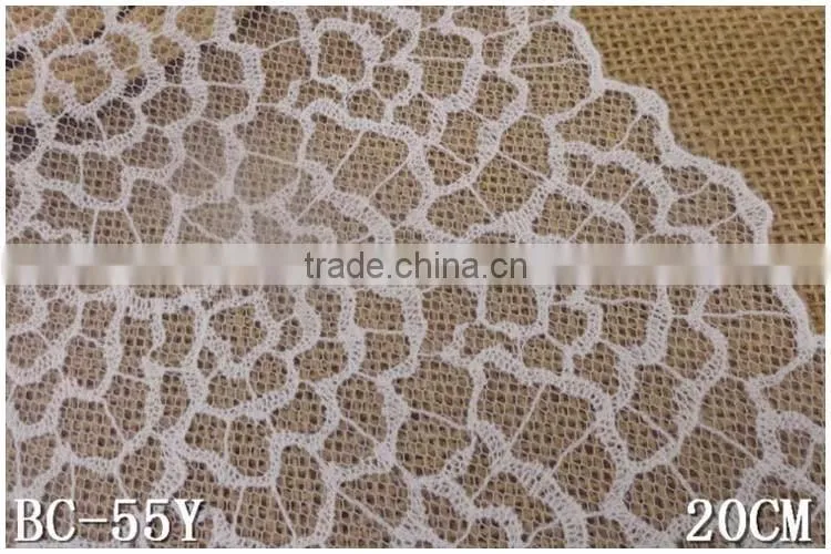 2016 New Fashion Black white stock 8.26" Nylon lace for wedding dress lace/sexy lace/Trimming Lace fabric