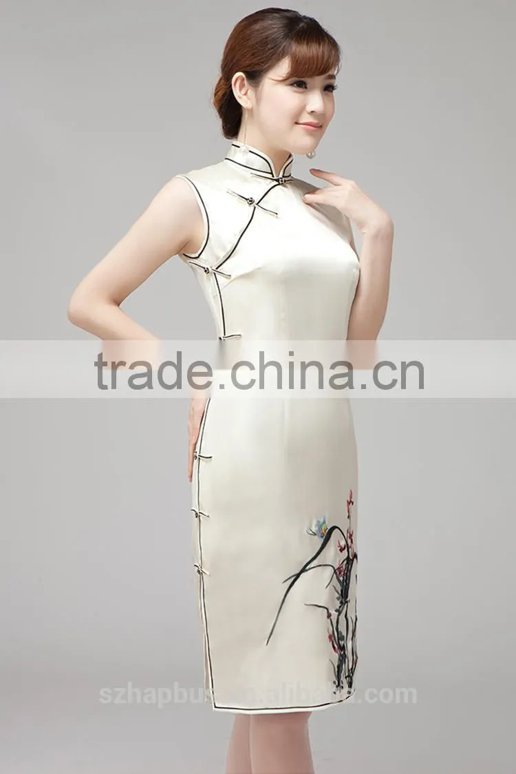 2015 High fashion dress , women embroidered dress in china