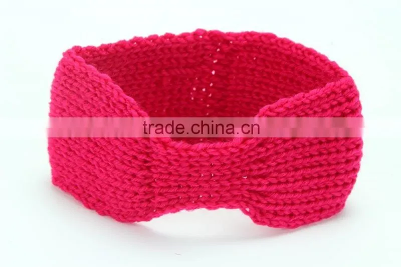 Hot-sales baby crochet headband headwraps children knitted headbands for hair accessories kids headwear