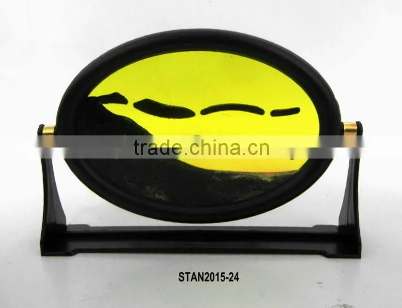 MOTION ART/MULTIPLE LEVELS, SANDSCAPE MOVING SAND PICTURE WITH OVAL FRAME (STAN2015-22)
