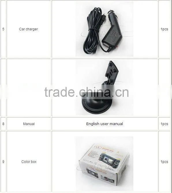 hd car dvr driver recorder 1280*1440 with 2.7" inch lcd screen