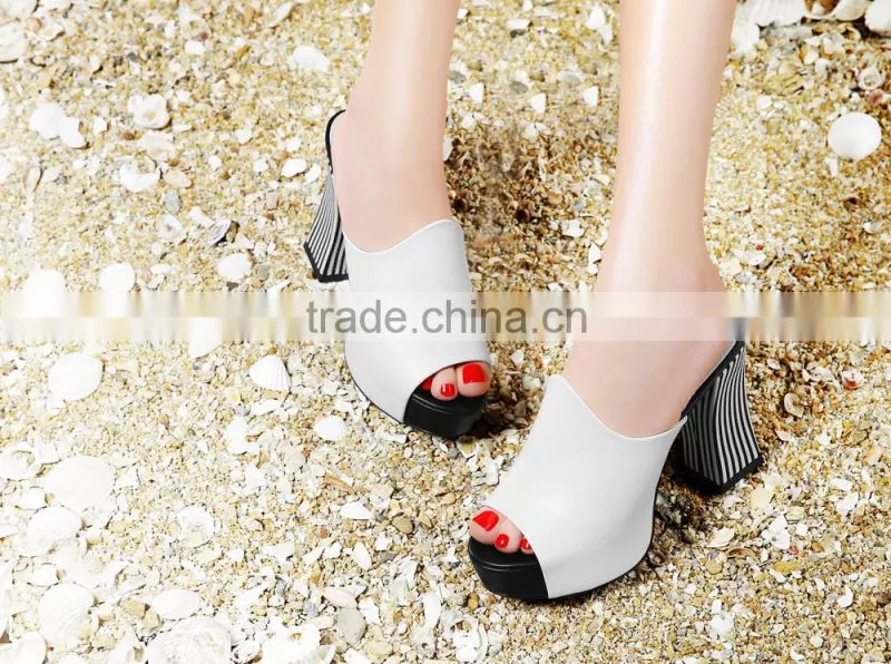 girls sebra-stripe latest high heel ladies dress shoes