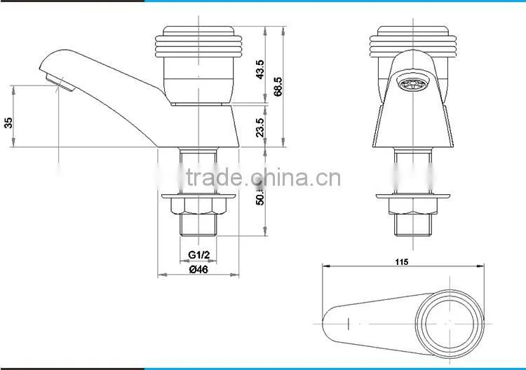 Top Selling Chrome and Copper Modern Basin Sink Taps