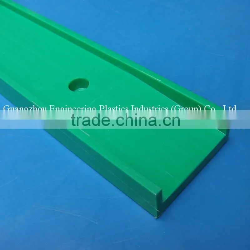 blue CNC machining impact resistant UHMWPE rail guide