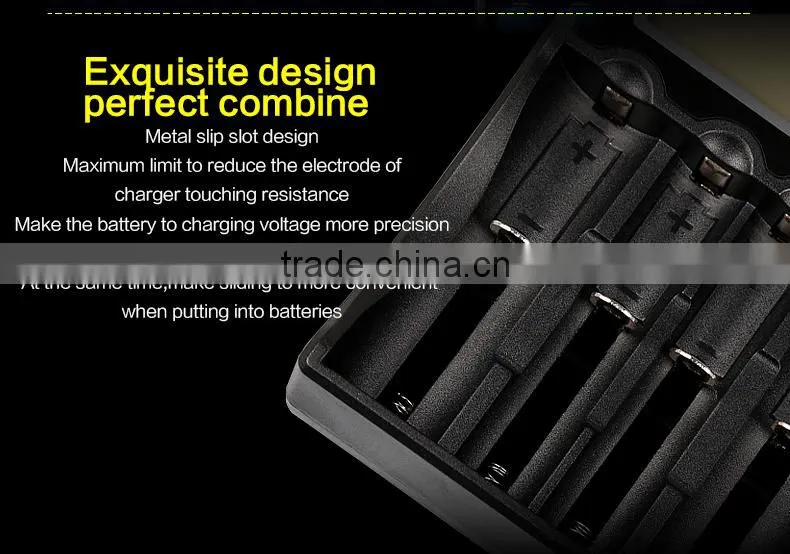 SupFire all kinds of 4*Li-ion battery charger with HD LCD display