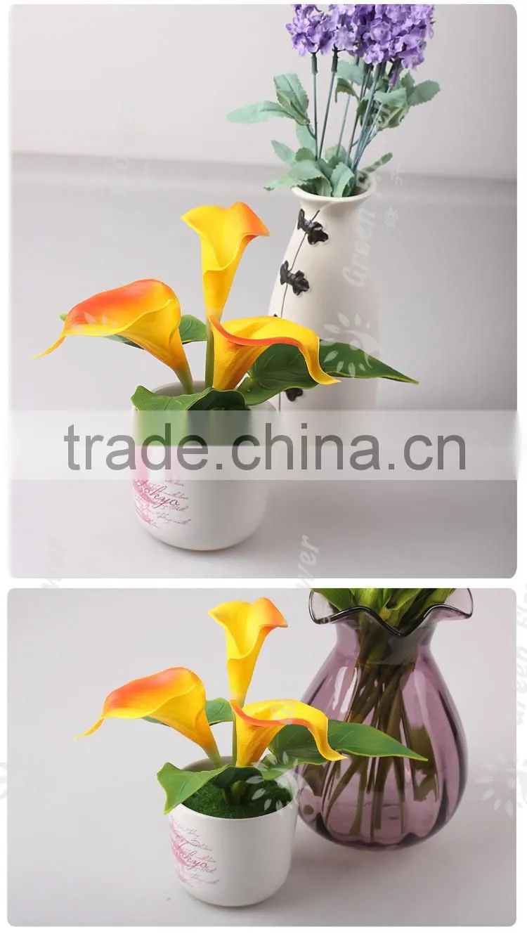 2016 Wholesale Multicolor Latex Artificial PU Flowers Mini Horse bonsai Real Touch Bouquet Wedding Bridal Decor Display Flower