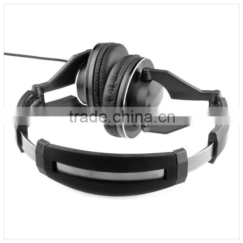 Professional DJ headset foldable headband headphone with stereo 3.5mm gold-plate jack headphones E-H009