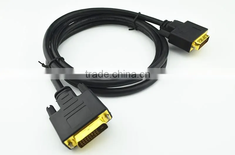 Gold plated connector CCS/BC/TC M to M dvi to av adapter 24+1 wrapped PVC