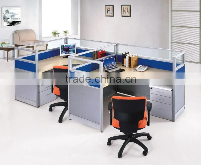 modern style fashion glass top screen office partition furniture call center office cubicle modular workstation