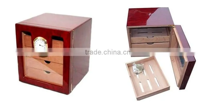 Handmade lacquer cigar box wood humidor for sale