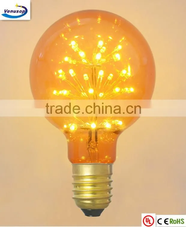 E27,3W Vintage firework led bulb light