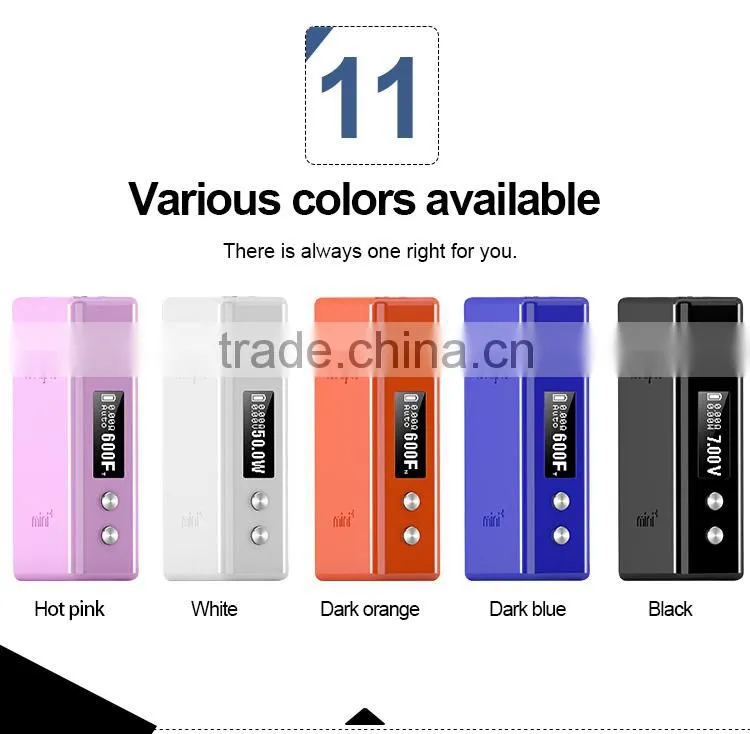 Cloupor mini Plus ,50W with Temp control support Ti and Ni200 in 5 colors!!! temp control box mod temp control