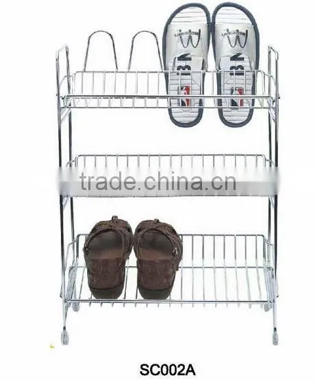 Rolling shoe rack