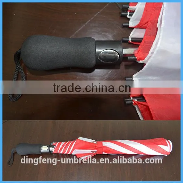 Advertising automatic 2 folding golf umbrella / 2 folding umbrella / umbrella folding