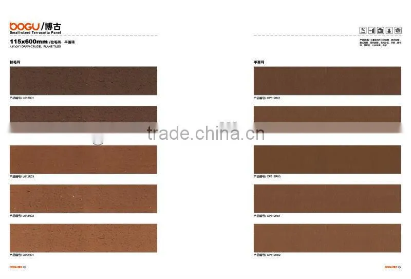 115x600mm exterior cladding brick face panels