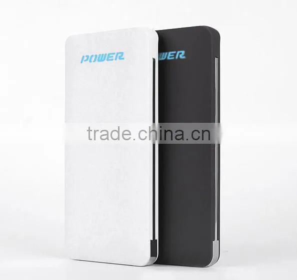 Ultra slim built-in cable power bank 10000 mah