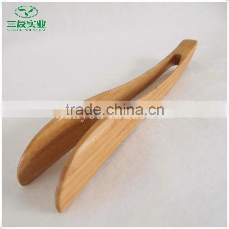 Natural Bamboo Food Tongs Tweezers