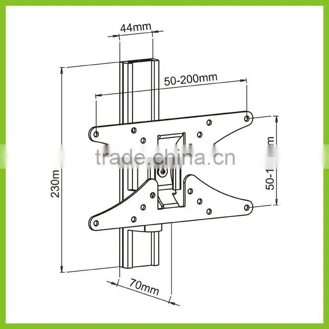 LCD2400 Full Motion Aluminum VESA Tilting LCD Wall Mount