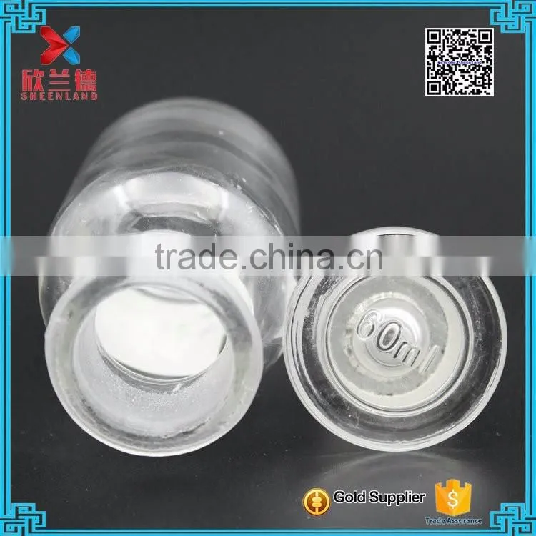 60ml cylindrical storage pharmaceutical grade glass bottle with stopper wholesale